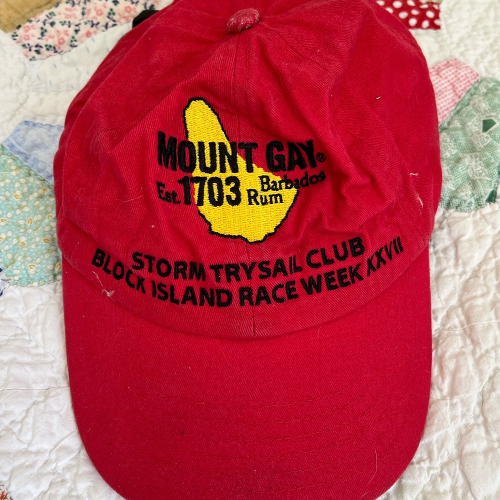 Collectible highly sought after Mount Gay Rum regatta cap Block Island Race Week